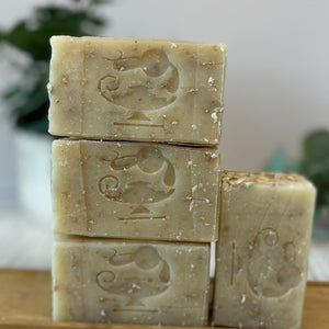 uncscented oatmeal goat milk soap midnight oil soap