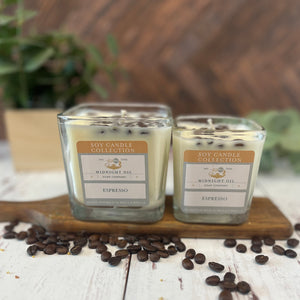 espresso soy candle midnight oil soap
