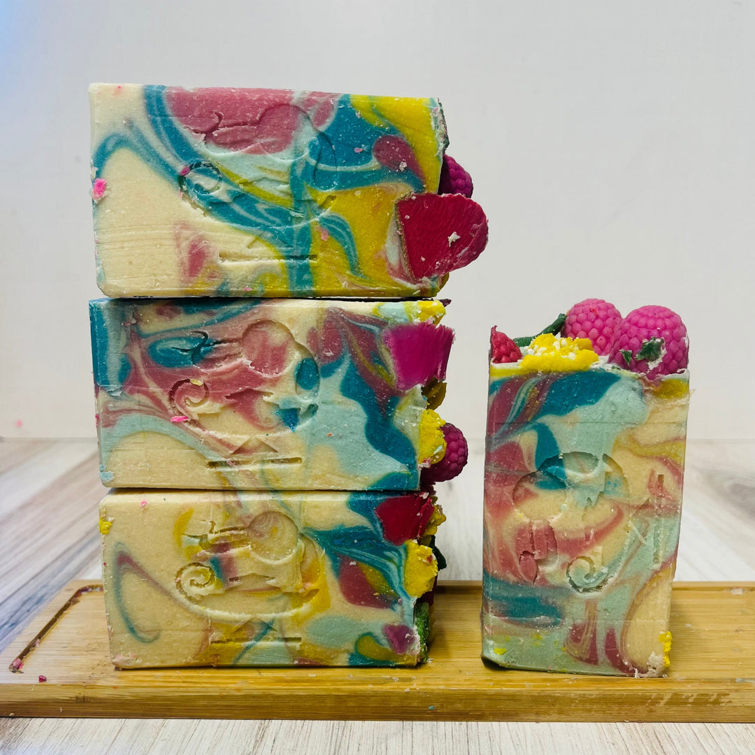 july soap wild poppy peach goat milk soap midnight oil soap