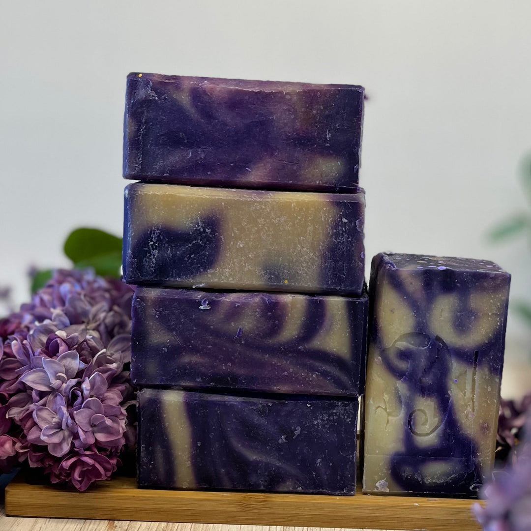 lilac goat milk soap midnight oil soap