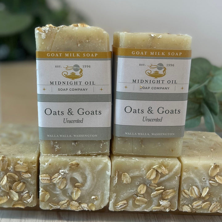 oats and goats unscented goat milk soap midnight oil soap