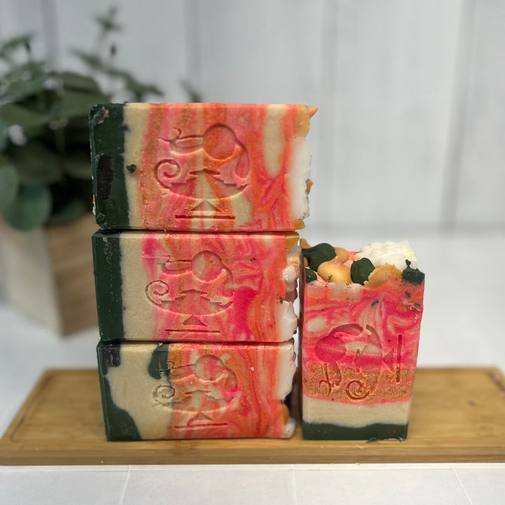 gardenia peach goat milk soap spring collection midnight oil soap