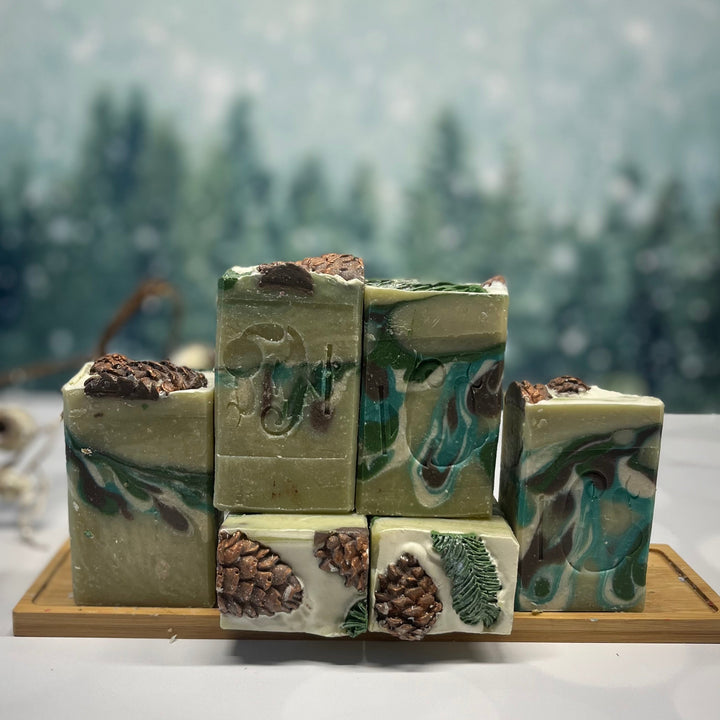 FRASER FIR CHRISTMAS goat milk soap midnight oil soap
