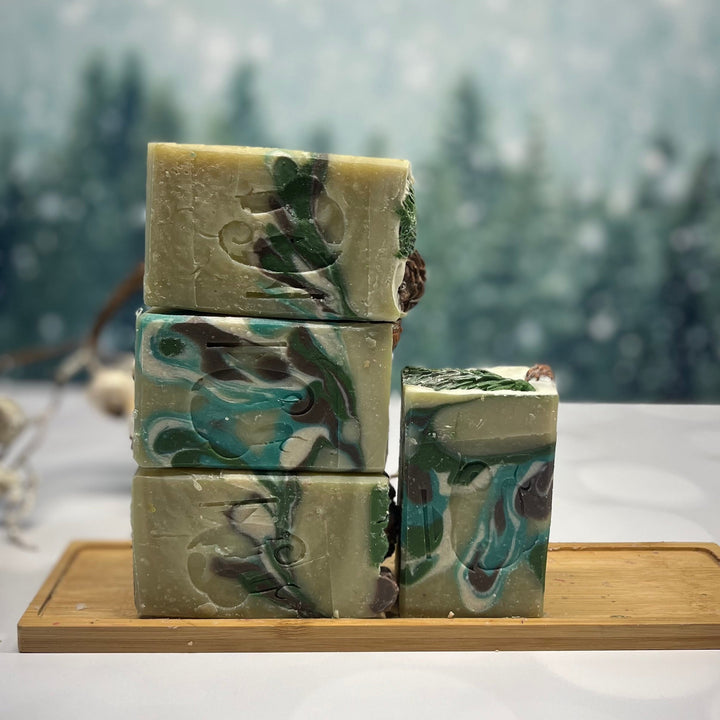 FRASER FIR CHRISTMAS goat milk soap midnight oil soap