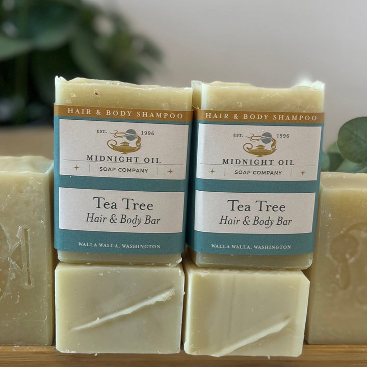 tea tree shampoo hair goat milk soap midnight oil soap