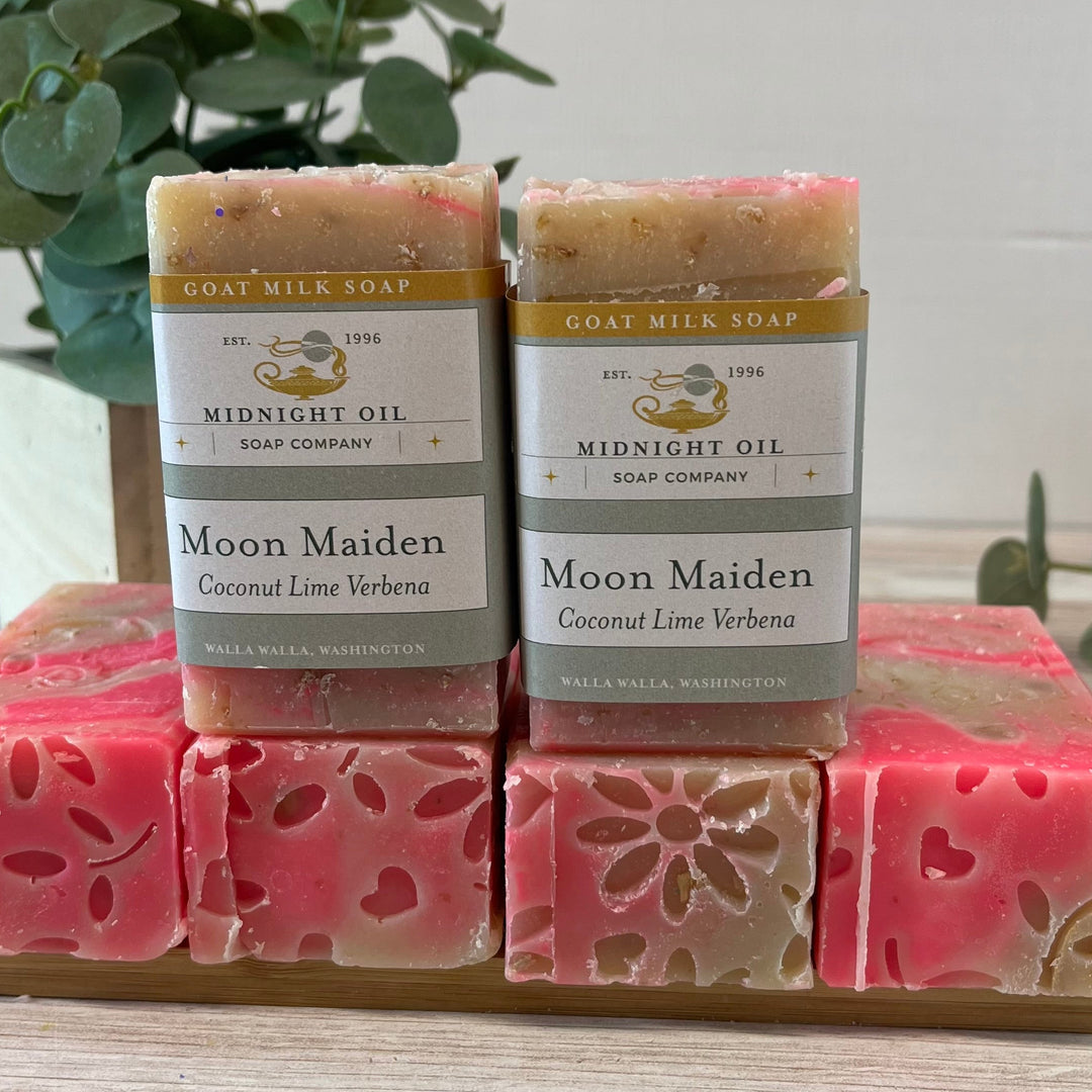 moon maiden coconut lime verbena midnight oil soap