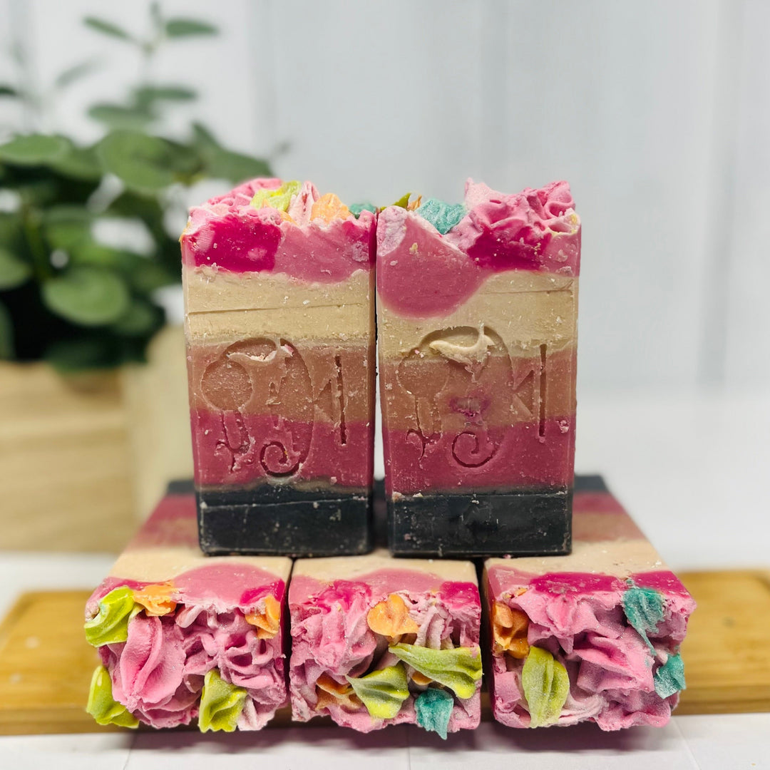 english garden floral spring soap goat milk soap midnight oil soap