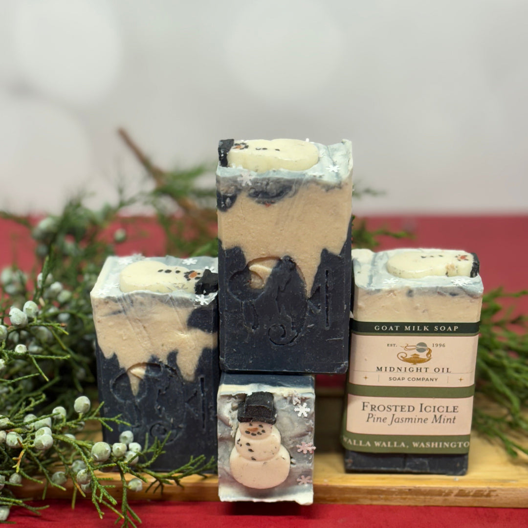 pine jasmine mint goat milk soap midnight oil soap midnight oil soap christmas soap