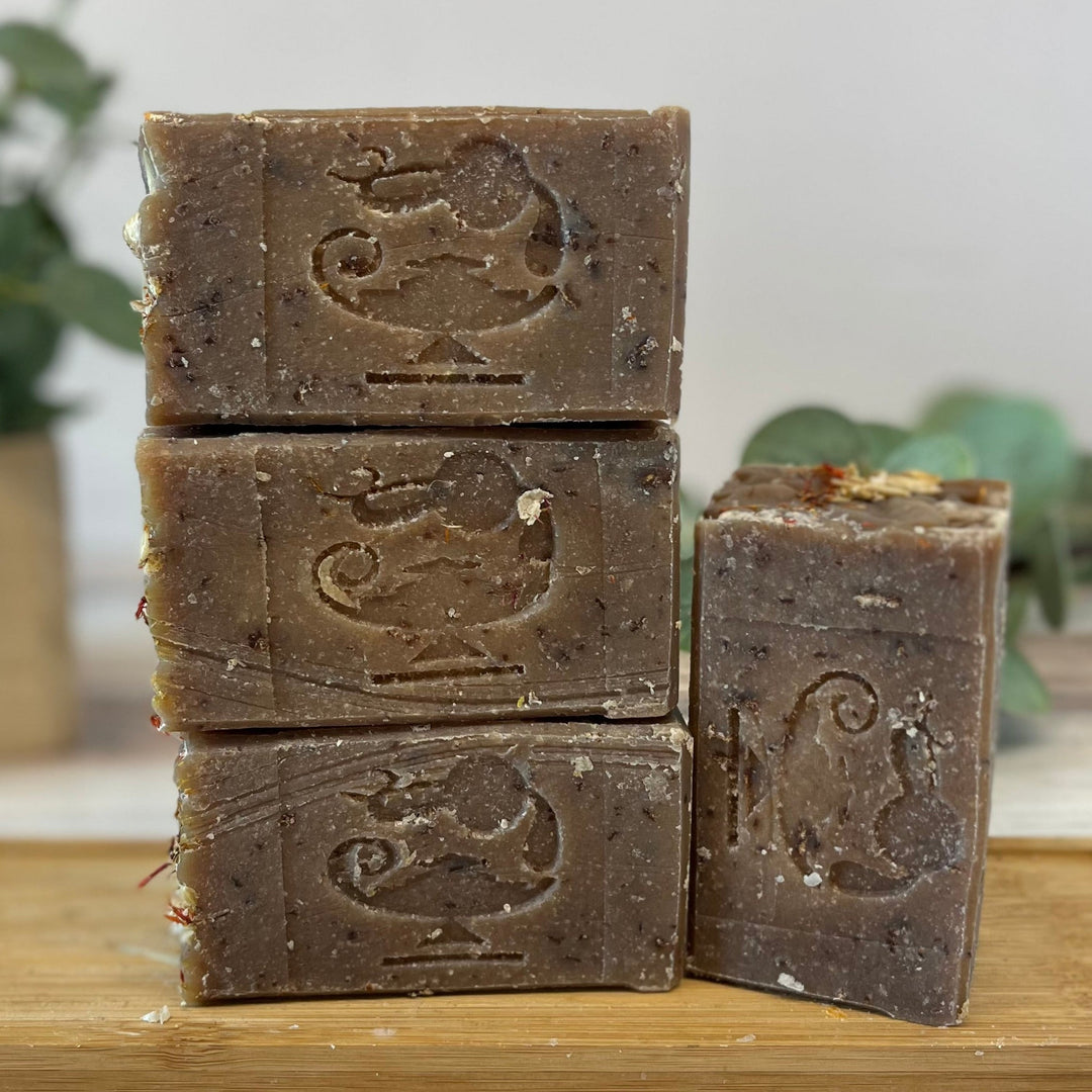 hinoki wood goat milk soap midnight oil soap