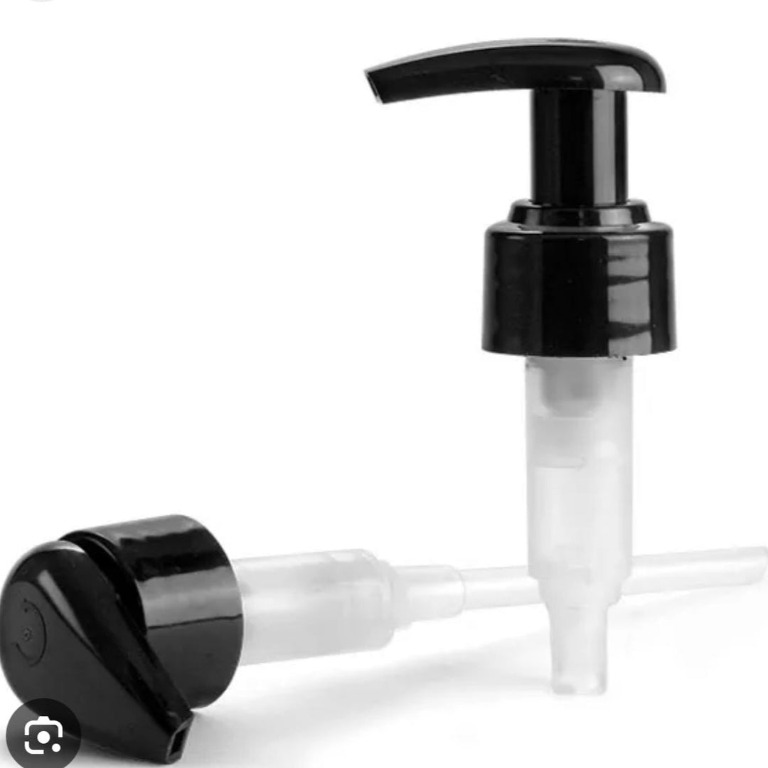 Black pump dispenser for lotion