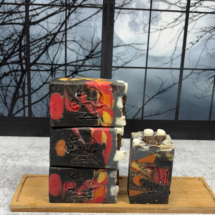 fall soap chocolate marshmallow midnight oil soap
