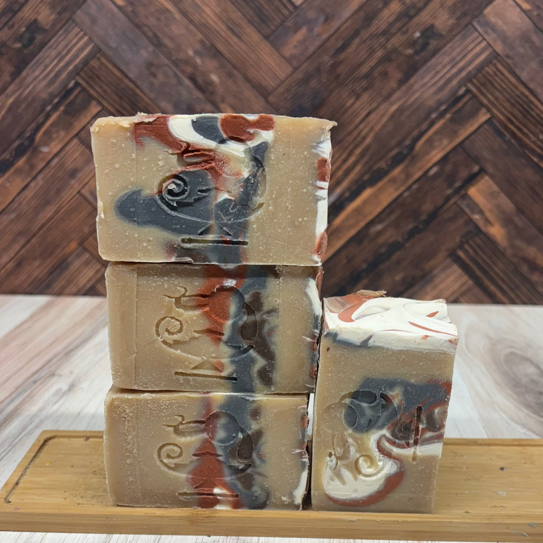 spiced orchard apple fall goat milk soap midnight oil soap