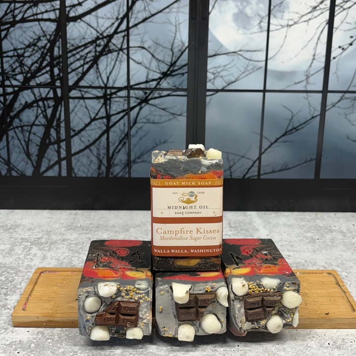 chocolate marshmallow goat milk soap fall midnight oil soap