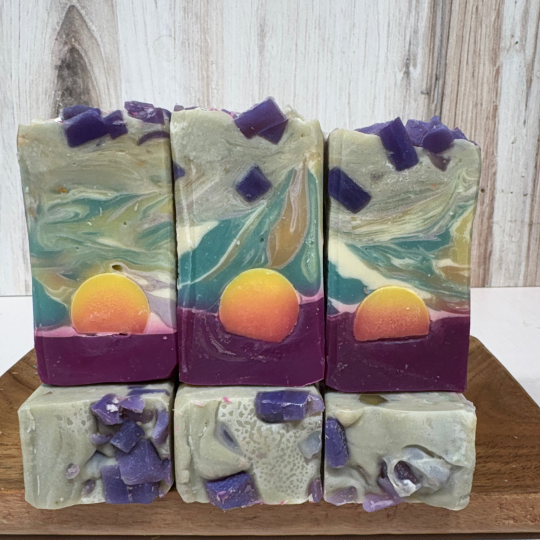 blackberry magnolia goat milk soap midnight oil soap summer soap