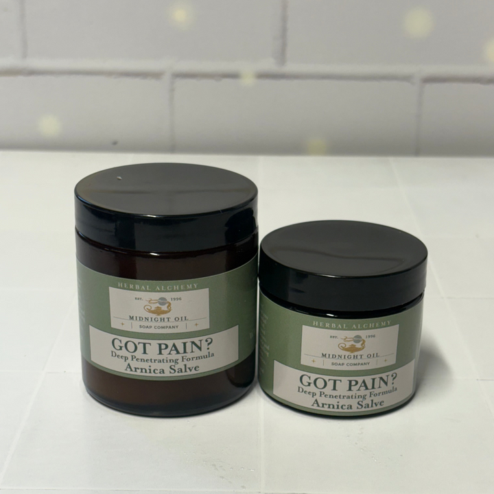 ARNICA SALVE GOT PAIN MIDNIGHT OIL SOAP
