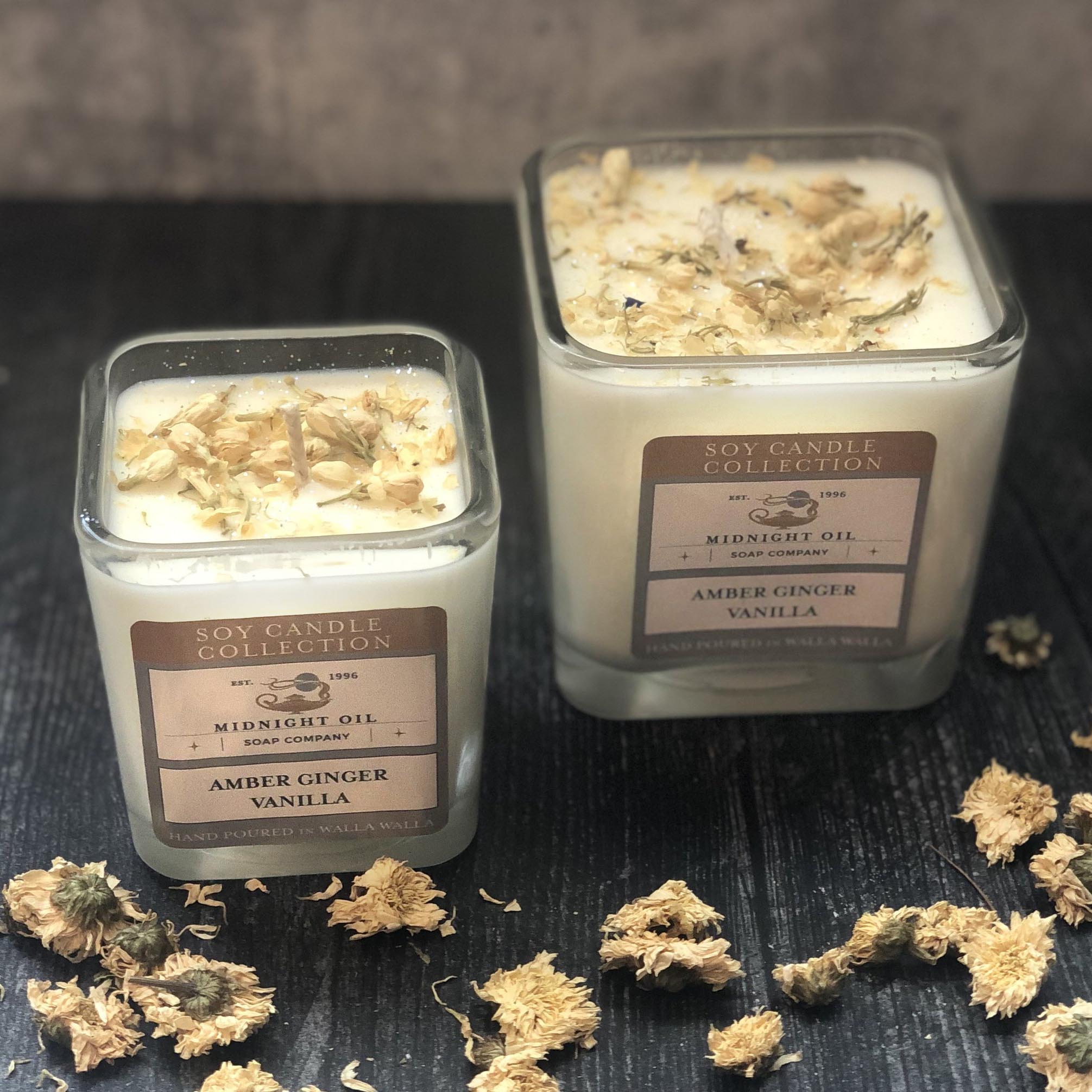AMBER GINGER VANILLA ~Soy Candle